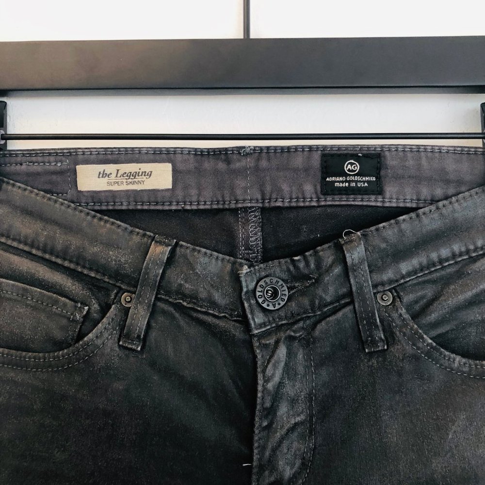 Adriano Goldschmied Faux Leather Super Skinny Jean - Picture 4 of 12